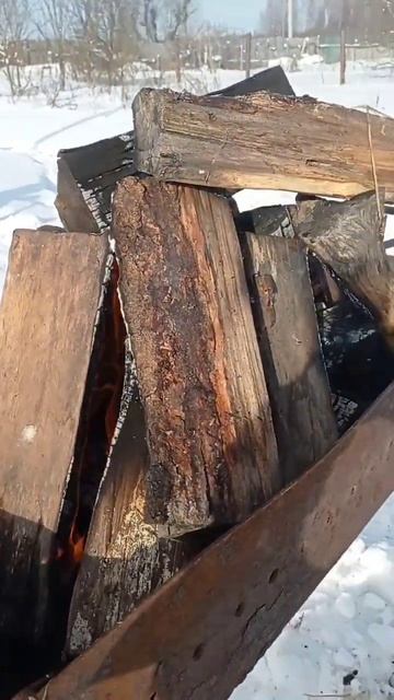 Приятно трещат дрова в мангале смотреть онлайн