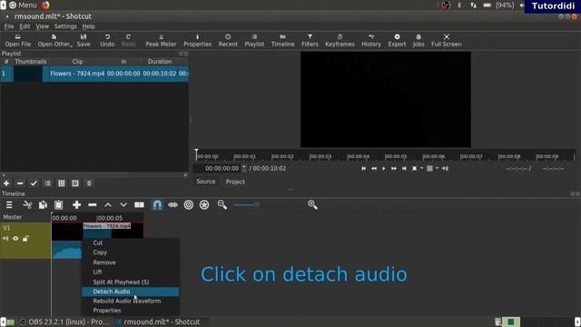 How To Remove Audio In Shotcut | Shotcut Video Editor Tutorial #7 смотреть онлайн