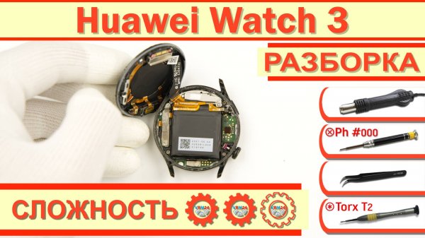 Как разобрать Huawei Watch 3 GLL-AL04 Разборка в деталях