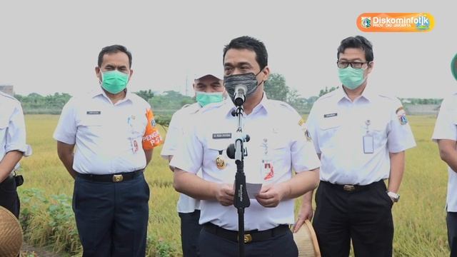 15 Jul 2020 Wagub A. Riza Patria Menghadiri Acara Panen Padi Di Kebun Bibit Sawah Abadi