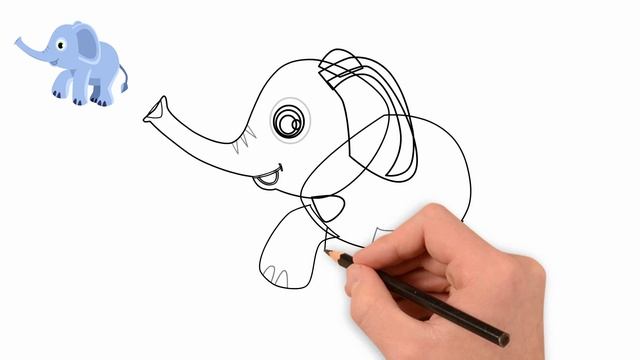 How to Draw an Elephant Easy, draw animals смотреть онлайн