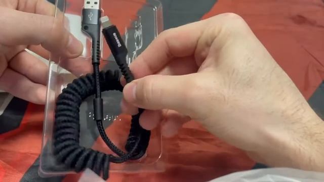 Кабель Baseus Fish Eye Spring Data Cable (CALSR-01) - Black