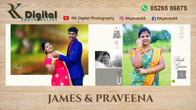 JAMES & PRAVEENA WEDDING ALBUM PREVIEW | RK DIGITAL PHOTOGRAPHY смотреть онлайн