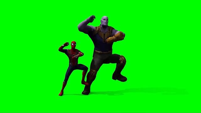 Spiderman and Thanos Are Dancing Green Screen Footage Free Download смотреть онлайн