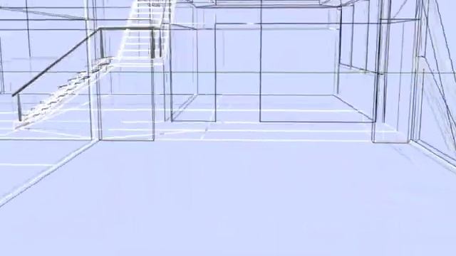 Wireframe Tour - 'ModernHouse' 3D Model смотреть онлайн
