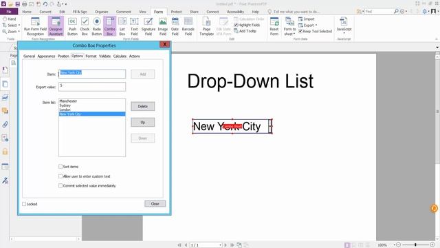 How to edit dropdown menu list from fillable PDF Form using Foxit PhantomPDF смотреть онлайн