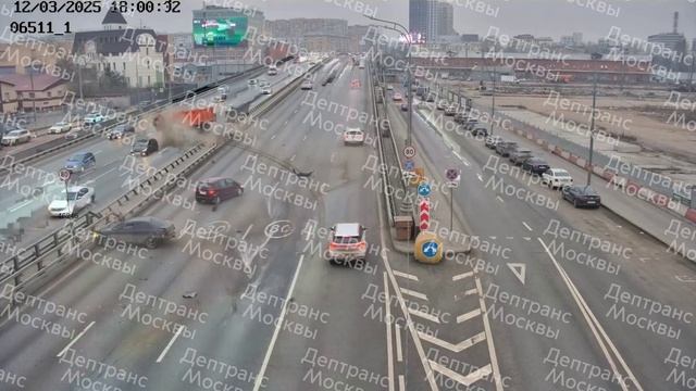 ДТП на Русаковской эстакаде 12 марта 2025 смотреть онлайн