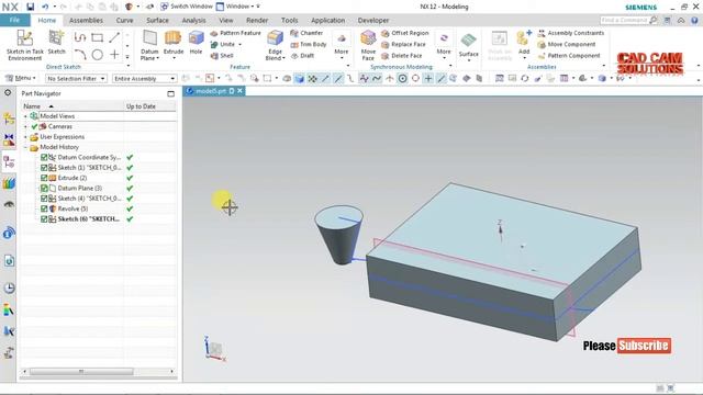 PART 23 #NX CAD #SWEPT VOLUME