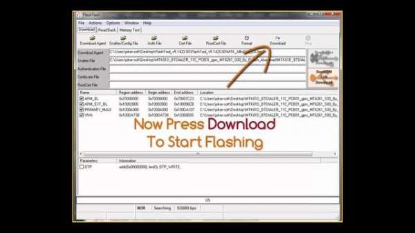 How to Flash Smart watch MT6261 BY FlashTool