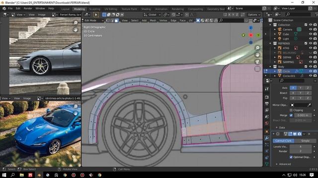 Part 3# Car Front Hood, How to Make a Ferrari Roma 3D in Blender смотреть онлайн