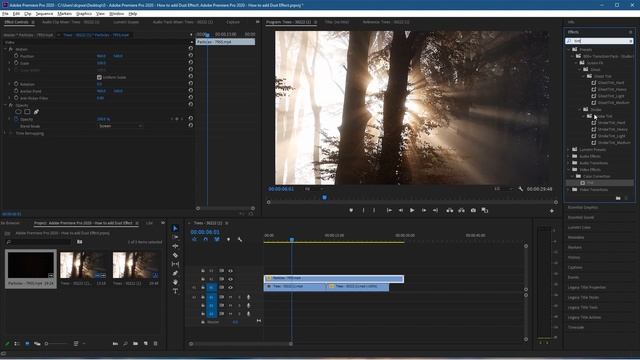 Dust Effect in Premiere Pro 2020 - Free Tutorial смотреть онлайн