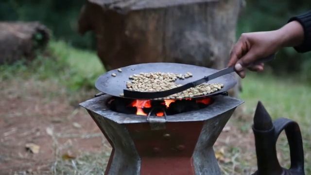 Open-air drying, roasting, pouring, drinking coffee, Gedeo Zone, Southern Ethiopia смотреть онлайн