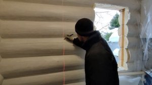 Окно в срубе П или Т образная окосячка. Обсада в деревянном доме