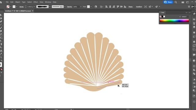 Create Seashell VECTOR in Adobe Illustrator смотреть онлайн