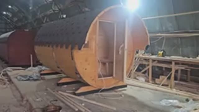 Баня бочка "Круглая" 4 метра с козырьком купить в Нижнем Новгороде. смотреть онлайн