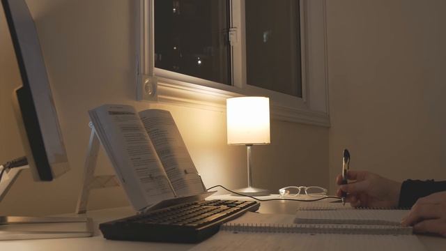 1 час StudyWithMe - Fire Crackling ASMR - Late At Night