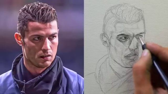 تعلم رسم كريستيانو رونالدو خطوة بخطوة : أسهل طريقة لرسم أي وجه💪🏼🔥 смотреть онлайн