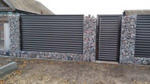 ГАБИОНЫ СВОИМИ РУКАМИ,  ЗАБОР ИЗ ГАБИОНОВ, ЗАБОР ЖАЛЮЗИ ИЗ ГАБИОНОВ