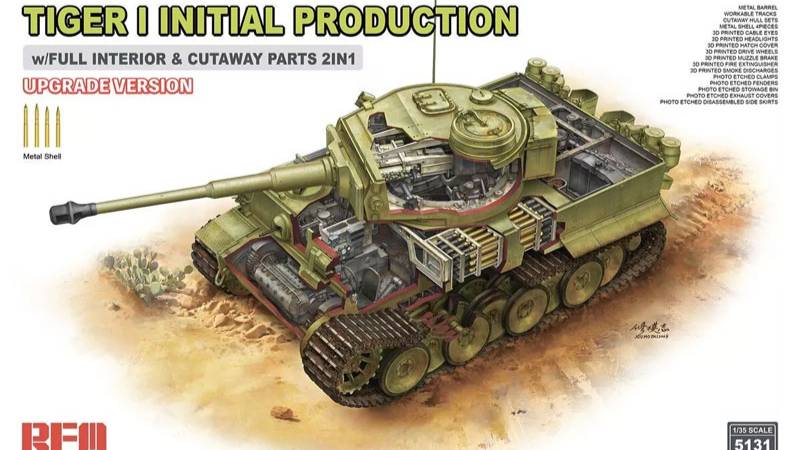 Распаковка Rye Field Model 1 35 RM-5131 Tiger I initial prod. interior-cutaway смотреть онлайн