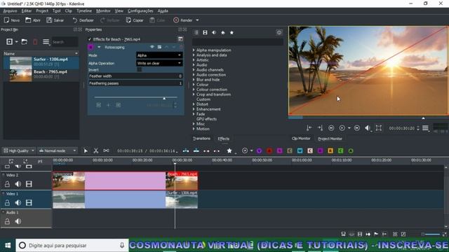 Misturando Dois Vídeos com o Efeito Rotoscopia no Kdenlive - VIDEOAULA 142 смотреть онлайн