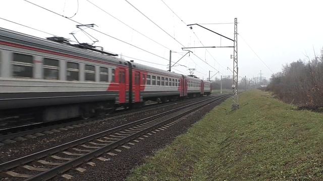 Электропоезд ЭР2-1338 (ТЧ-22) пригородный поезд №6959 Москва-Каланчёвская - Тула-1. смотреть онлайн