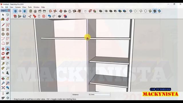 SketchUp tutorials How to draw a cabinet in sketchUp смотреть онлайн