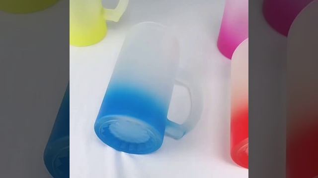 16OZ Glass mug Frosted Color bottom смотреть онлайн