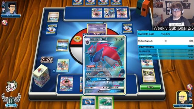 Zoroark-GX/Lycanroc-GX Vs Zoroark-GX/Lucario-GX Best 2/3 Pokemon TCG Online!