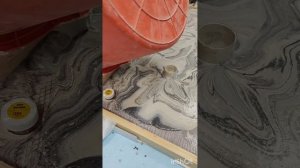 Столешница из арт бетона под мрамор  с камнями, результат поразил! . Технология заливки столешницы.