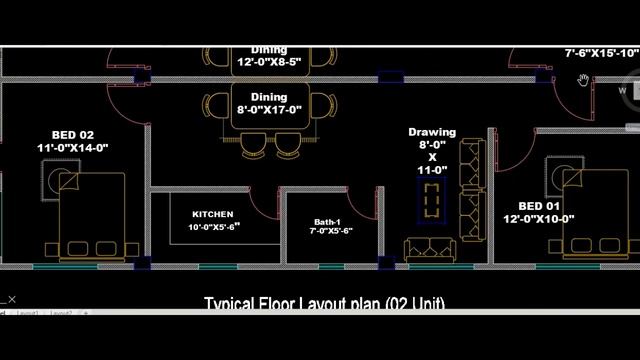 2 unit Building Plan on 55'x31' смотреть онлайн