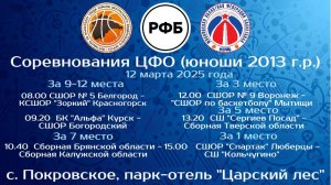 12.03.25. Соревнования ЦФО памяти Давида Яковлевича Берлина. Юноши 2013 г.р.