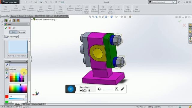 How to colour components in solidworks смотреть онлайн