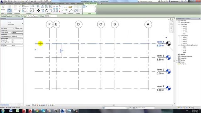 AUTODESK REVIT 2014. PARTE 02: GRILLAS NIVELES Y MUROS смотреть онлайн