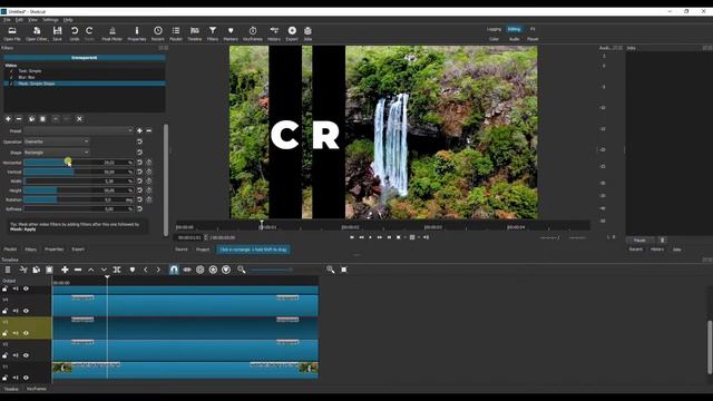 Falling Text Effect | Shotcut Tutorial