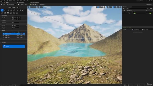 7 -Making small adjustments to the lake
