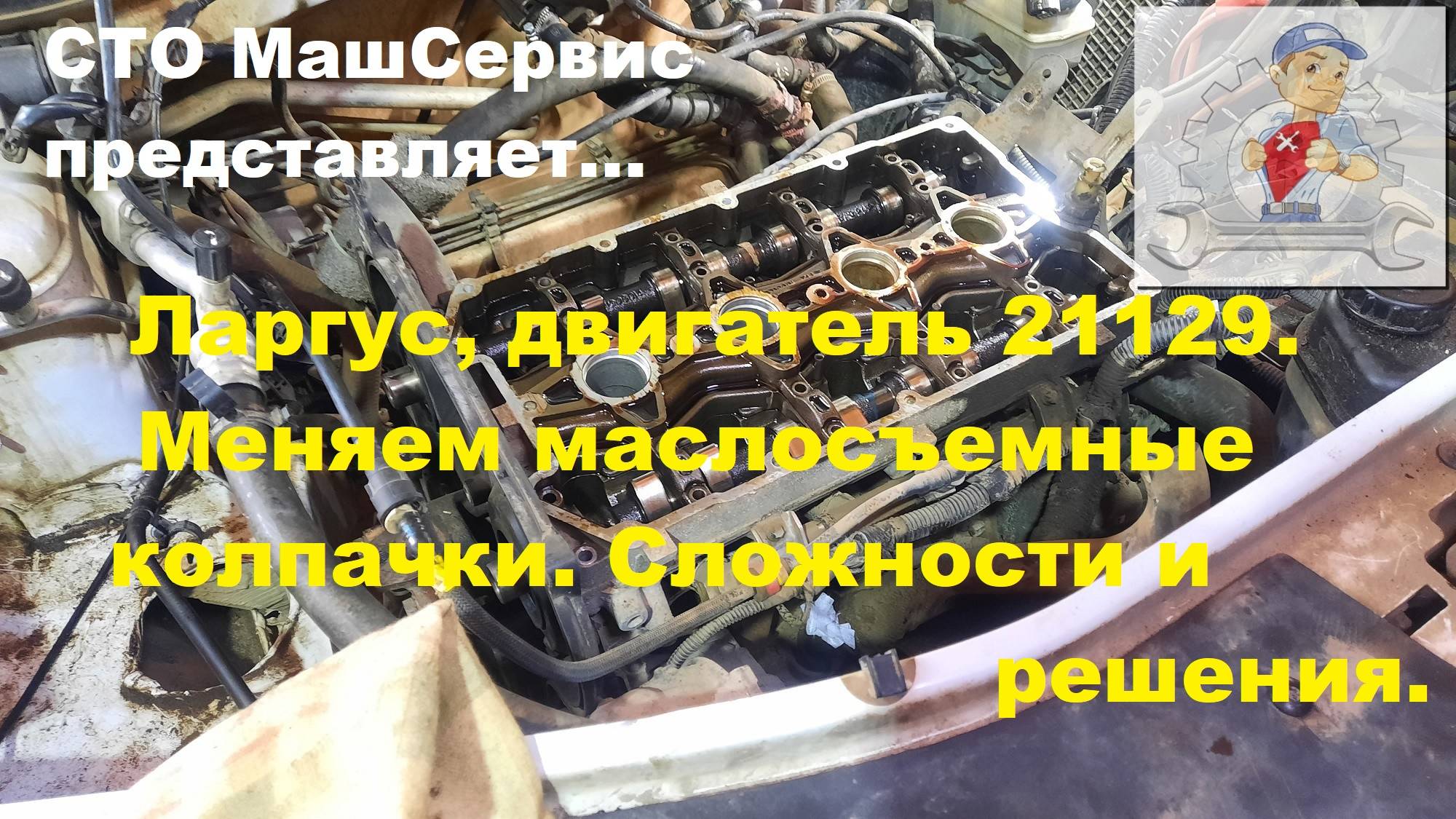 Ларгус.  Двигатель ваз 21129. Замена маслосъемных колпачков, без снятия ГБЦ.