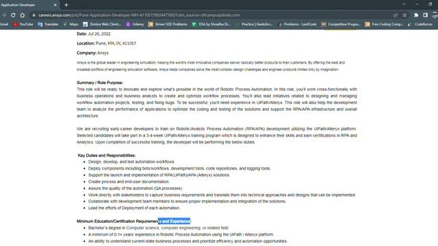 Ansys Off Campus Freshers Hiring 2022 | Application Developer | Apply Link In Description смотреть онлайн