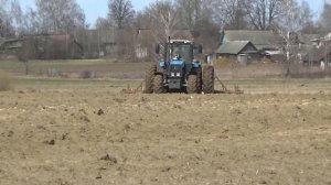 Трактор МТЗ 1221 с культиватором КШП-6. Весенняя культивация