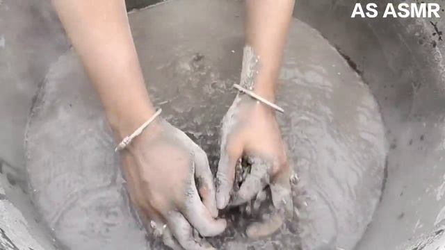 Asmr - Super Soft Dusty Sand Cement Dry Water Crumbling Satisfying Video