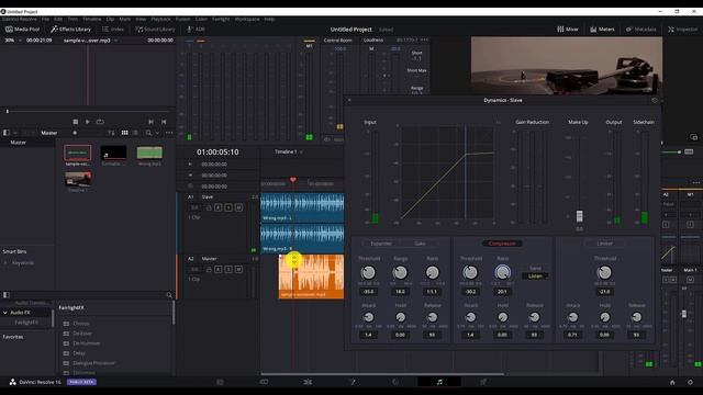Autoducking Or Sidechaining In DaVinci Resolve 16