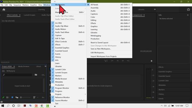 HOW TO RESET LAYOUT IN ADOBE PREMIERE PRO смотреть онлайн