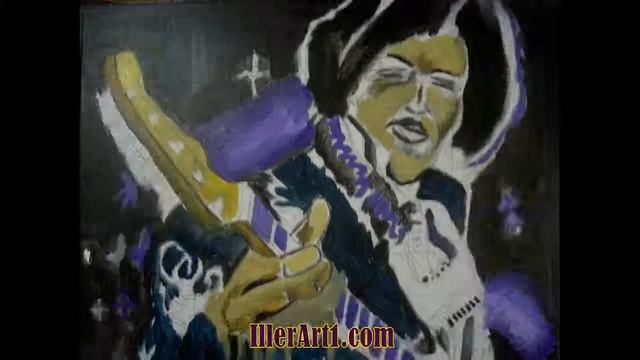 Rolling Stone Jimi Hendrix abstract painting смотреть онлайн