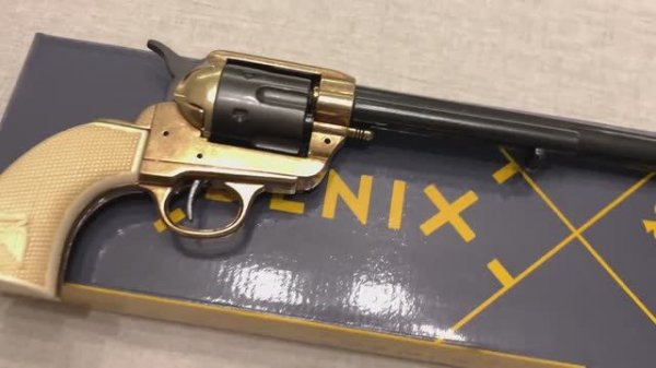 Револьвер Кольт Миротворец 12" ствол черный, Colt Peacemaker revolver 12", USA 1873, Denix 5303