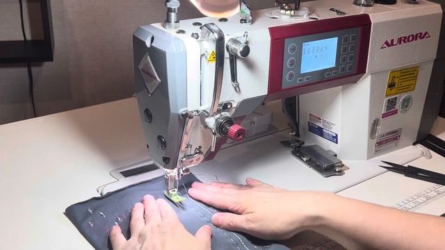 Декоративные строчки прямострочной промышленной швейной машины Аврора А-8Е