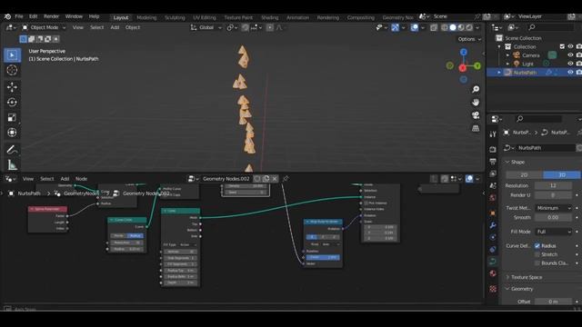 Blender, Geometry nodes, instances, rotate смотреть онлайн