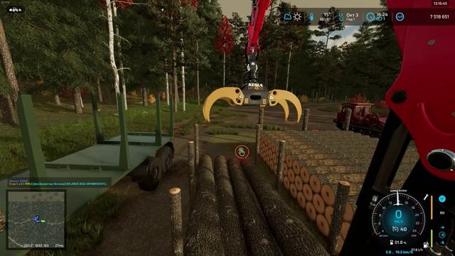 Farming Simulator 22. Продажа леса, после работы в баню с девчонками. смотреть до конца)))