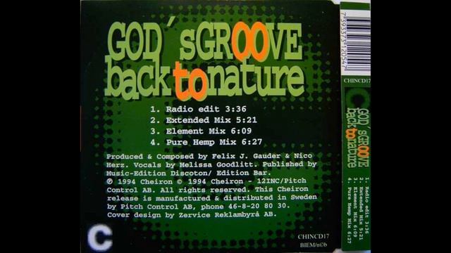 God's Groove - Back To Nature (Extended Mix) [1994, Trance] смотреть онлайн