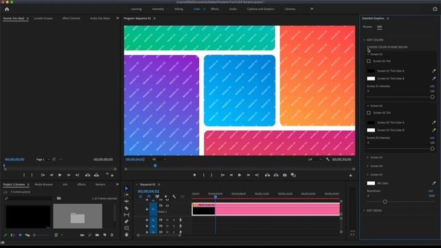 Multiscreen (5 split-screen) | Premiere Pro | Template | Tutorial смотреть онлайн
