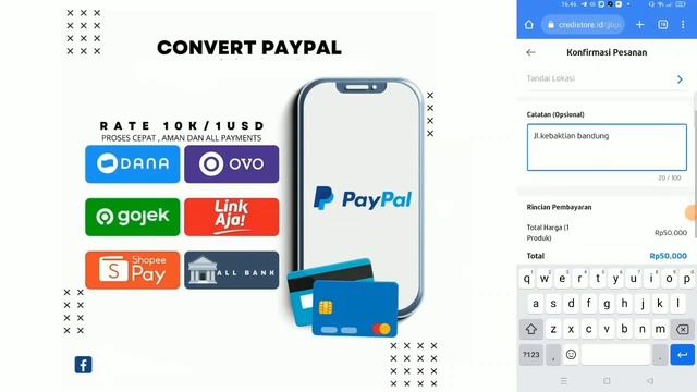 CONVERT SALDO PAYPAL KE DANA MELALUI WEBSITE AMAN & TERPERCAYA l AMANAH!!💯 смотреть онлайн