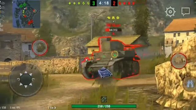 World of Tanks Blitz: Cruiser Mk. II the silent stalker in battle of Mines смотреть онлайн